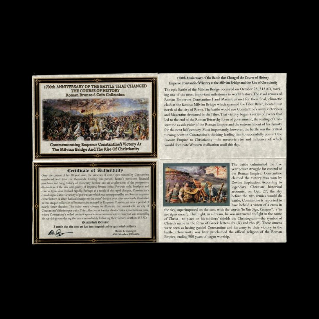 Battle of the Milvian Bridge 1700th Anniversary Commemorative Edition - Kinzer Coins