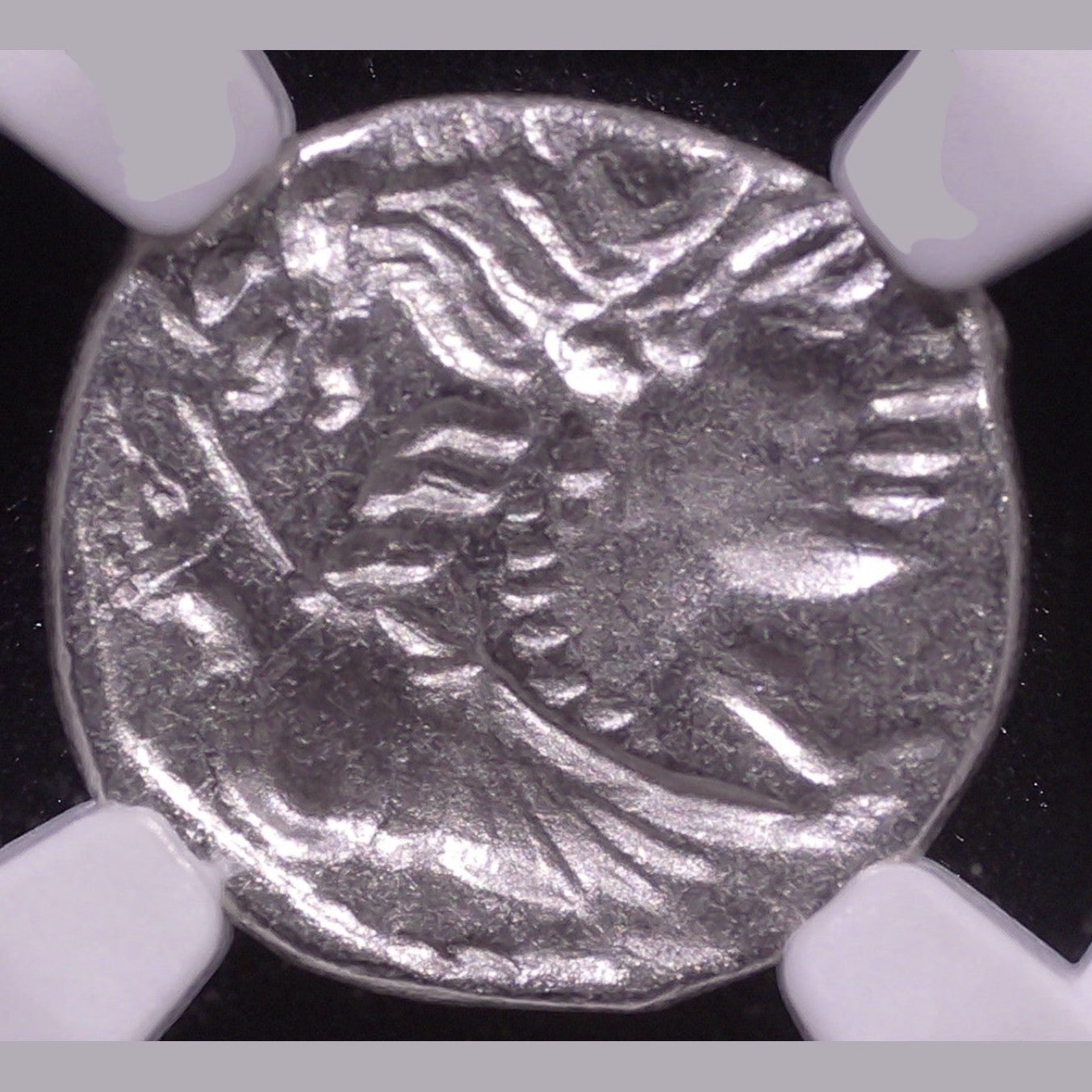 Ancient Celtic Silver Drachm of Massalia (2nd–1st Century BC, Artemis Brockage Error), Authenticated Ancient Coin