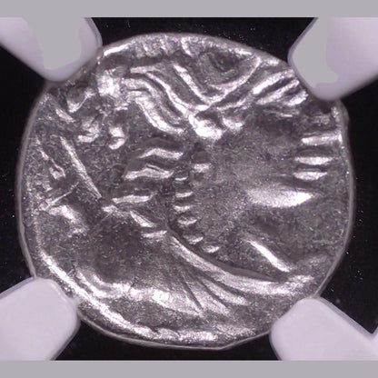 Ancient Celtic Silver Drachm of Massalia (2nd–1st Century BC, Artemis Brockage Error), Authenticated Ancient Coin