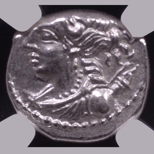 Massalia Silver Drachm — Artemis Brockage Error, 2nd–1st C. BC