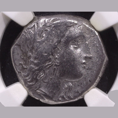 Ancient Greek Silver Stater of Metapontum (c. 330–280 BC, Barley Ear Type), Authenticated Ancient Coin