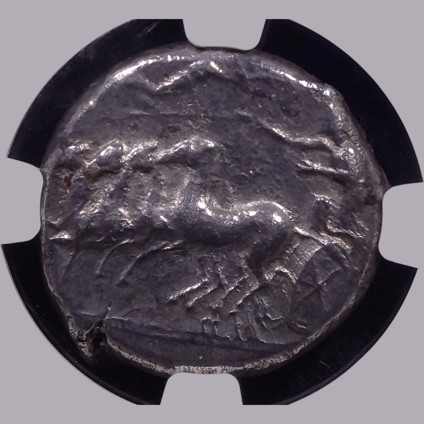 Ancient Greek Silver Tetradrachm of Panormus (c. 370–360 BC, Quadriga & Female Head Type), Authenticated Ancient Coin