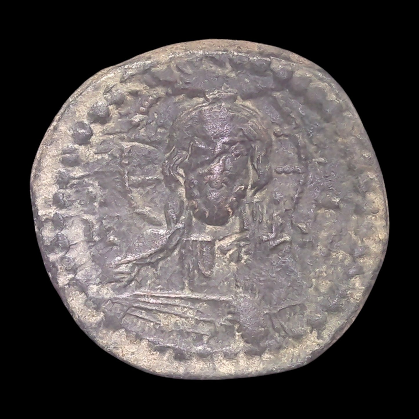 Anonymous Byzantine Bronze Coin Featuring Jesus Christ — Constantinople Mint (Romanus IV)