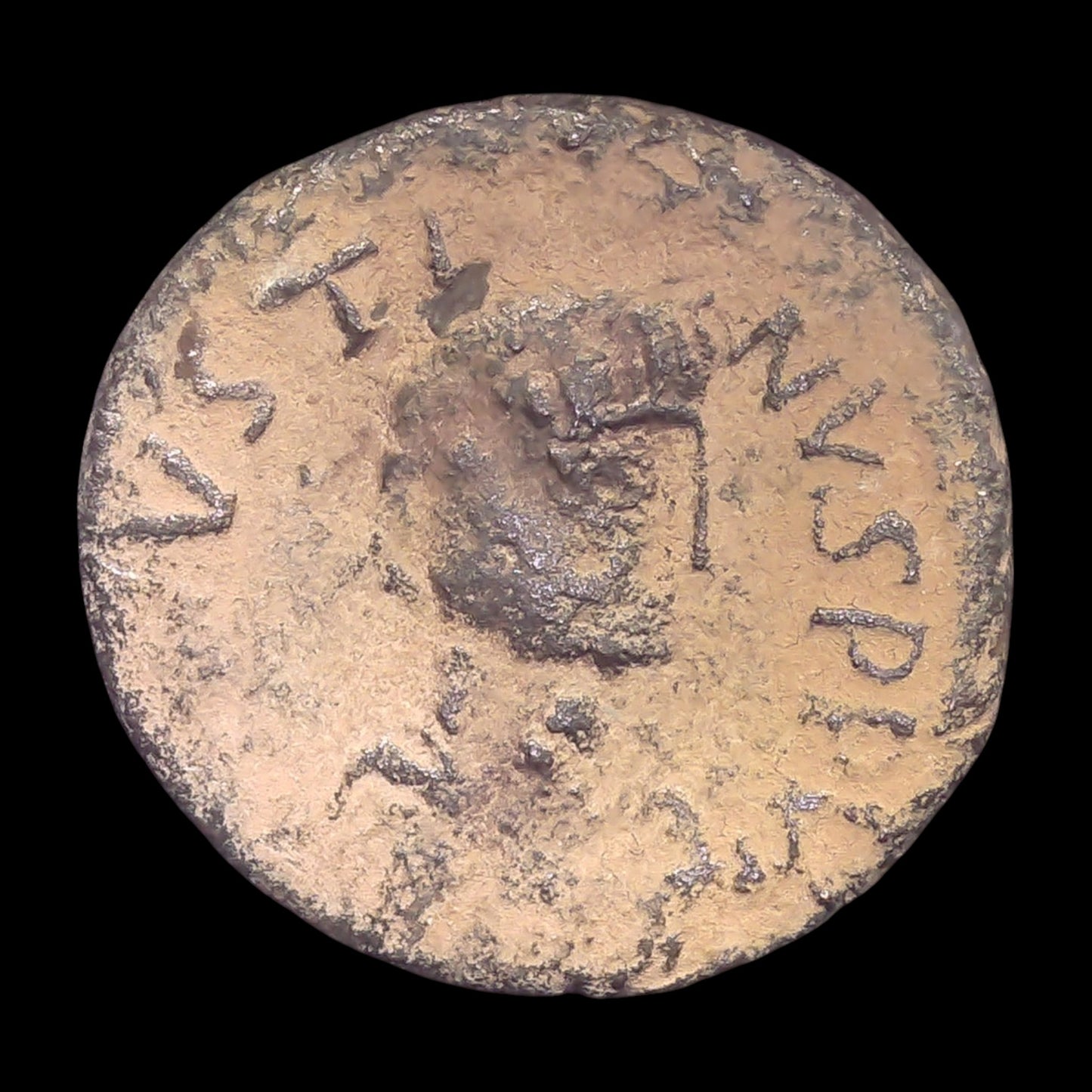 Ancient Contemporary Counterfeit of Justin I Bronze Follis — Byzantine Empire