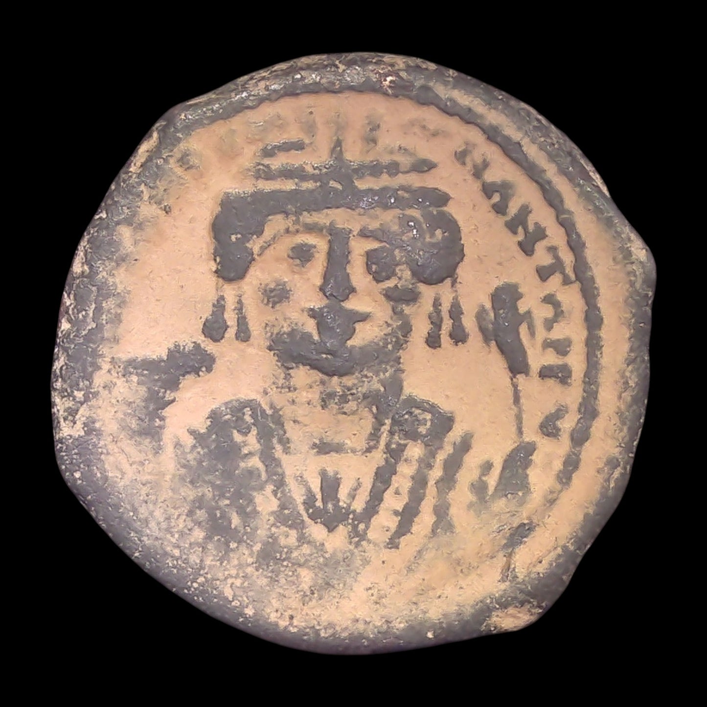 Maurice Tiberius Bronze Follis from Ancient Antioch — Defender of the Byzantine Empire