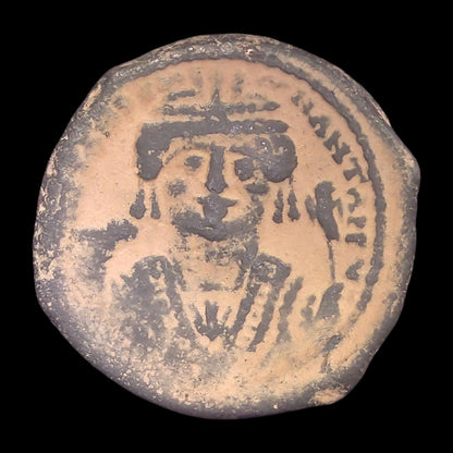 Maurice Tiberius Bronze Follis from Ancient Antioch — Defender of the Byzantine Empire