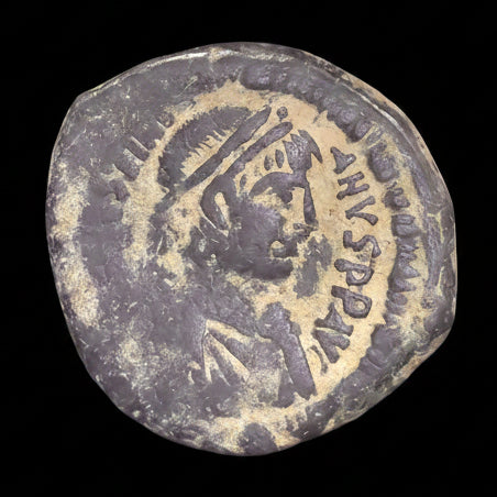 Justinian I Bronze Follis from Ancient Antioch — Rome's Great Reconquest (AD 533–537)