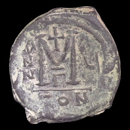 Justin II & Empress Sophia Bronze Coin from Constantinople — The Imperial Couple of Byzantium