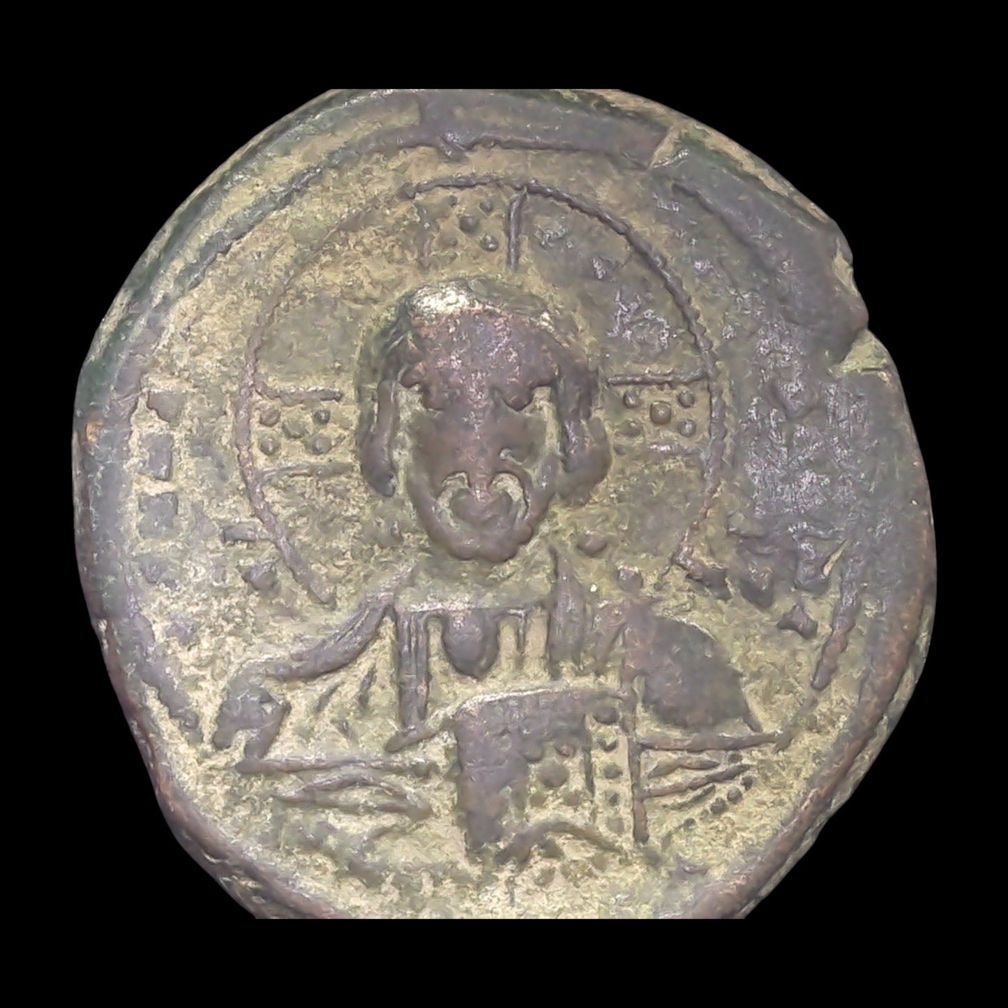 Large Byzantine Bronze Coin Featuring Jesus Christ — "King of Kings" (Constantinople Mint)
