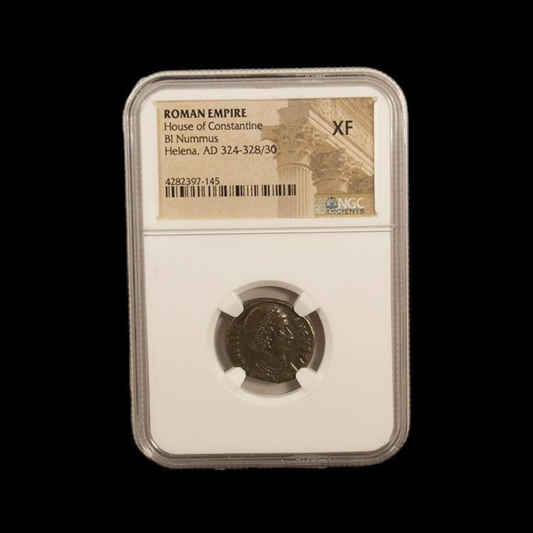 Roman Bronze AE3 of Helena, Mother of Constantine the Great NGC (AD 324–337)