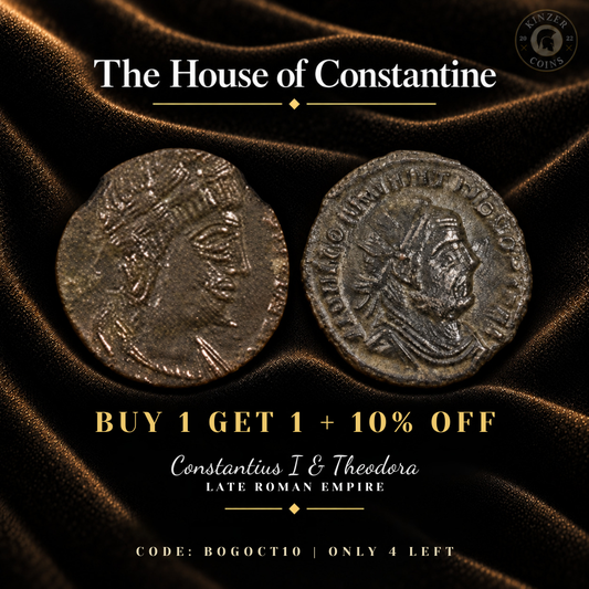Buy 1 Get 1: Constantius I VF and Theodora VF, Constantinian Dynasty Bundle
