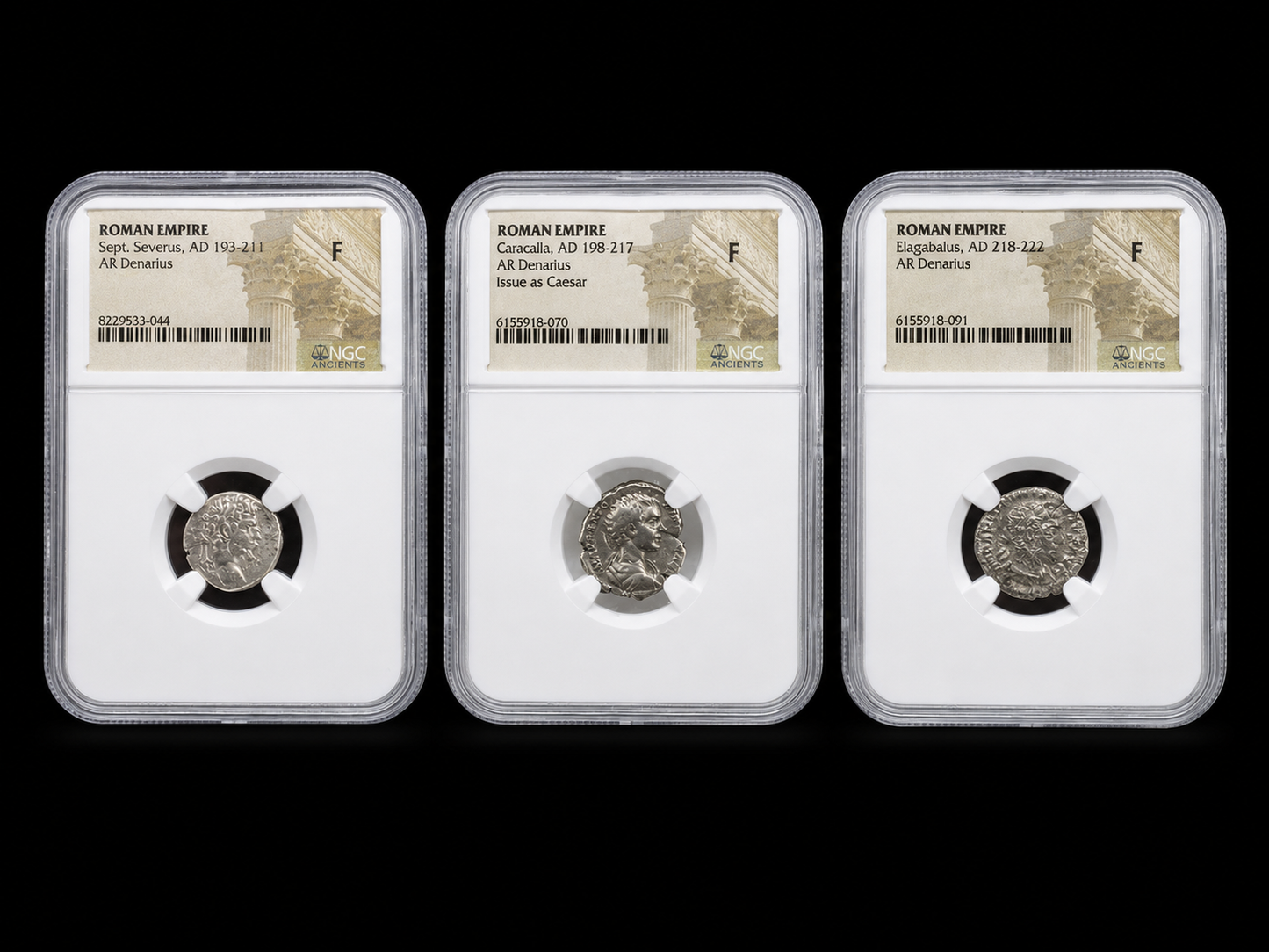 Severan Silver Dynasty Starter Pack — Three Roman Silver Coins
