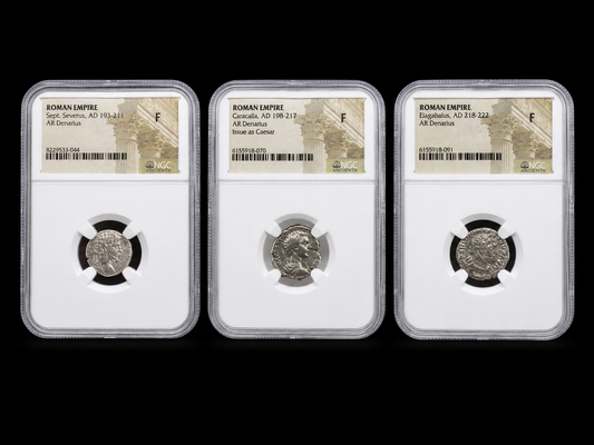 Severan Silver Dynasty Starter Pack — Three Roman Silver Coins