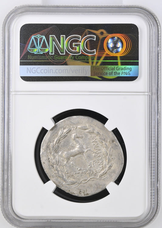 Amazon of Cyme — Near Mint Greek Silver Tetradrachm - Kinzer Coins