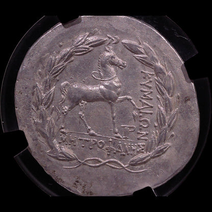 Amazon of Cyme — Near Mint Greek Silver Tetradrachm - Kinzer Coins