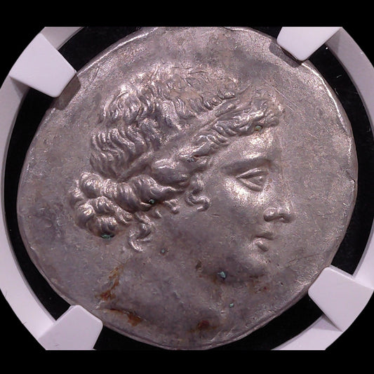 Amazon of Cyme — Near Mint Greek Silver Tetradrachm - Kinzer Coins