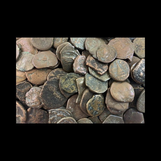 Ancient Bronze Coin of the Biblical Holy Land - Nabataean Issue (about 2000 - 2100 years ago) - Kinzer Coins