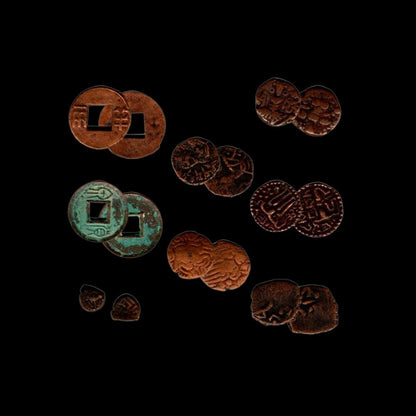 Ancient Coins of the Silk Road: Collection of 8 Bronze Coins (about 1500 - 2200 years ago) - Kinzer Coins