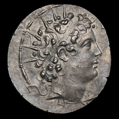 Ancient Greek Silver Coin of King Antiochus VI Dionysus (Young Ruler of the Seleucid Empire) - Kinzer Coins