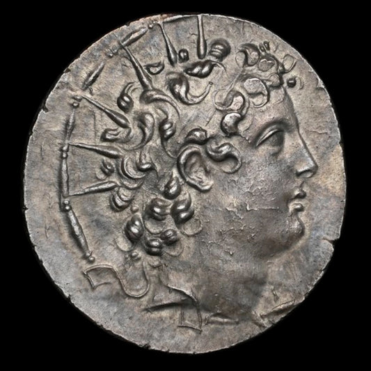 Ancient Greek Silver Coin of King Antiochus VI Dionysus (Young Ruler of the Seleucid Empire) - Kinzer Coins