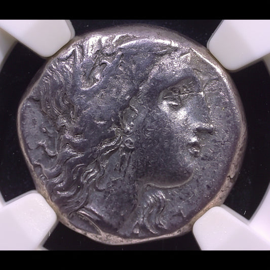 Ancient Greek Silver Stater of Metapontum (c. 330–280 BC, Barley Ear Type), Authenticated Ancient Coin - Kinzer Coins