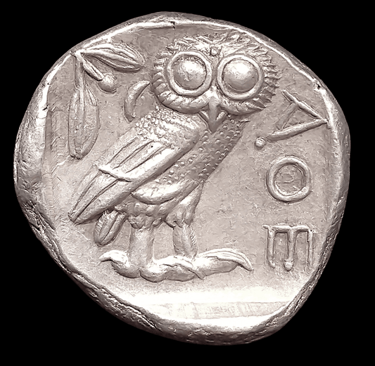 Ancient Greek Silver Tetradrachm of Athens (449–413 BC, Classical Owl Type), Authenticated Ancient Coin - Kinzer Coins