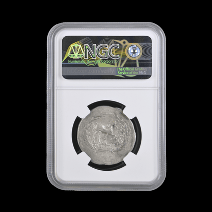Ancient Greek Silver Tetradrachm of Cyme (c. Mid-2nd Century BC, Amazon Cyme & Horse Type), Authenticated Ancient Coin - Kinzer Coins