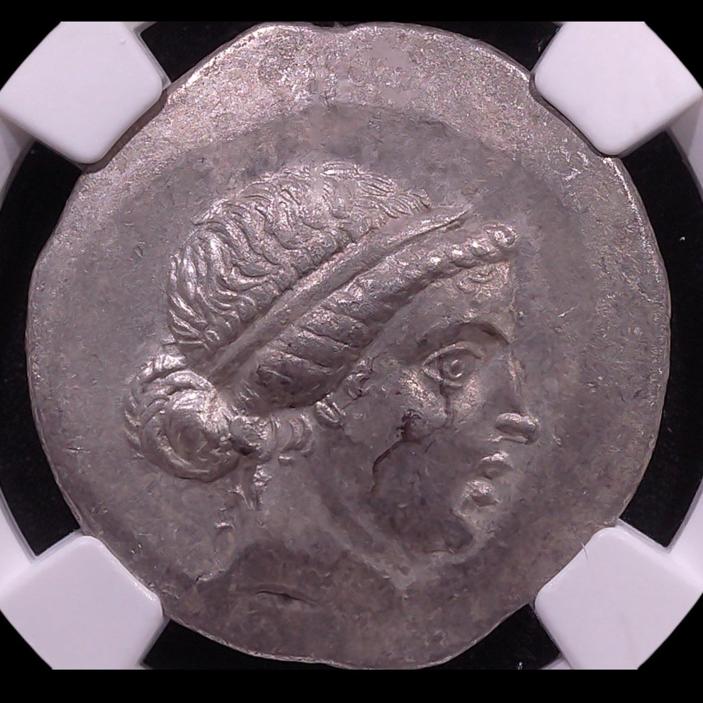 Ancient Greek Silver Tetradrachm of Cyme (c. Mid-2nd Century BC, Amazon Cyme & Horse Type), Authenticated Ancient Coin - Kinzer Coins
