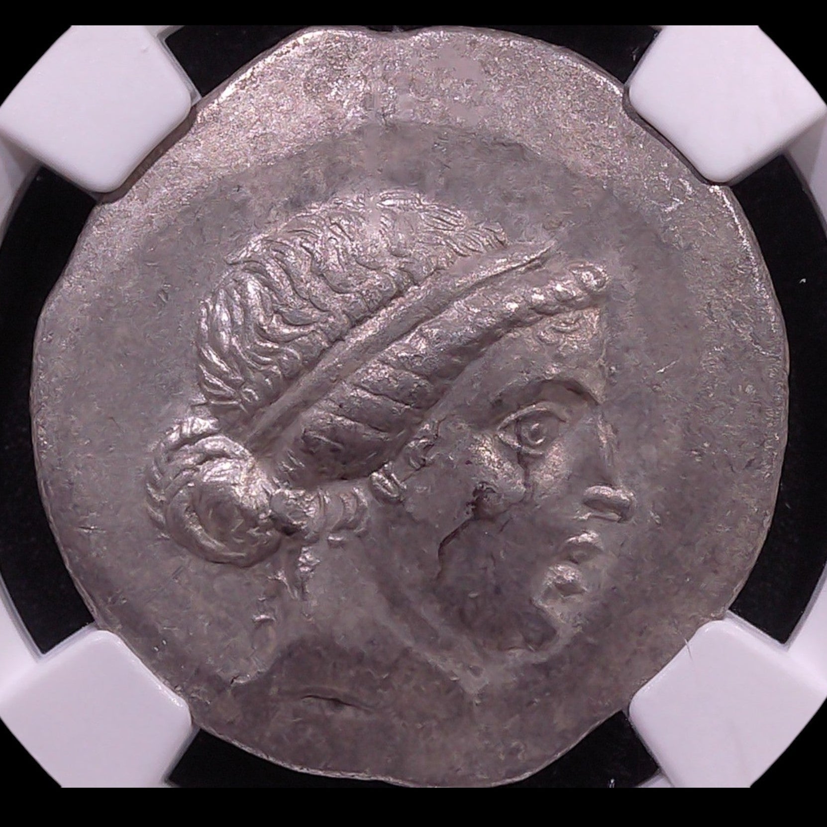 Ancient Greek Silver Tetradrachm of Cyme (c. Mid-2nd Century BC, Amazon Cyme & Horse Type), Authenticated Ancient Coin - Kinzer Coins