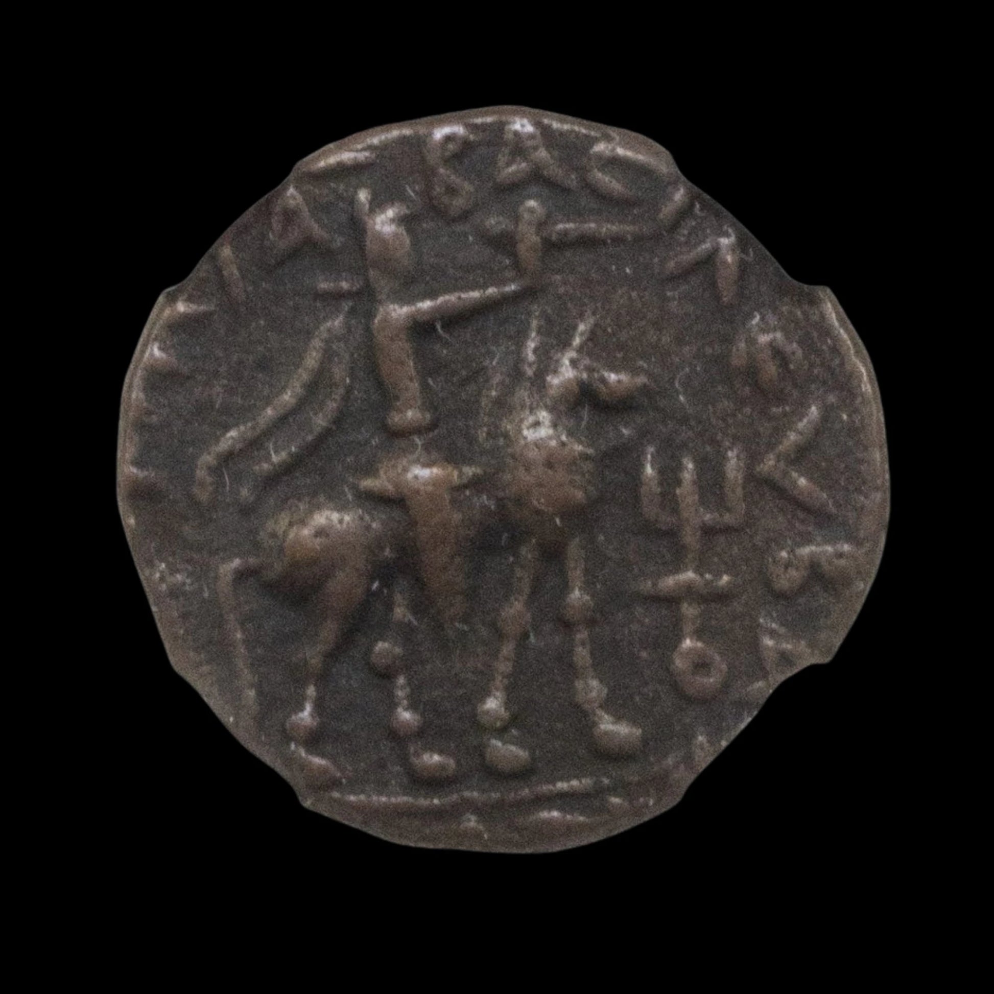 Ancient Kushan Copper Coin of Emperor Kanishka I (“Soter Megas” – Great Savior) - Kinzer Coins