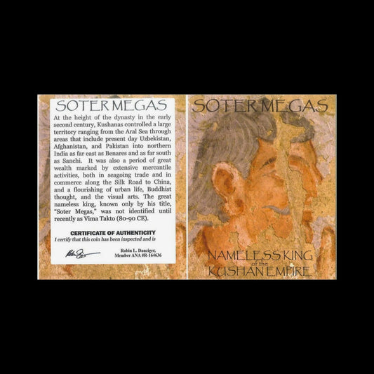 Ancient Kushan Copper Coin of Emperor Kanishka I (“Soter Megas” – Great Savior) - Kinzer Coins