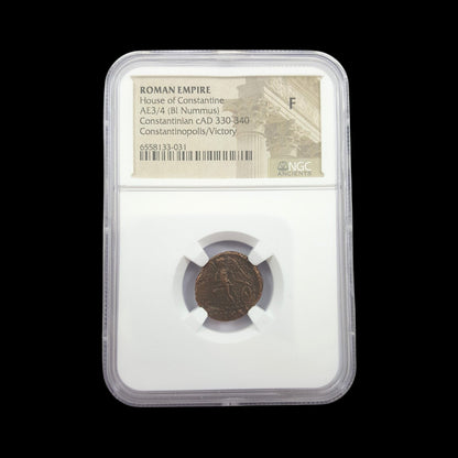 Ancient Roman Bronze Coin Commemorating Constantinople — Struck Over 1,600 Years Ago, NGC Certified and Preserved from the Dawn of Rome’s New Capital - Kinzer Coins