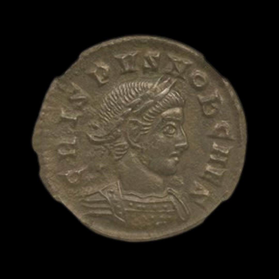 Ancient Roman Bronze Coin of Crispus (Roman Prince and Son of Constantine the Great) - Kinzer Coins