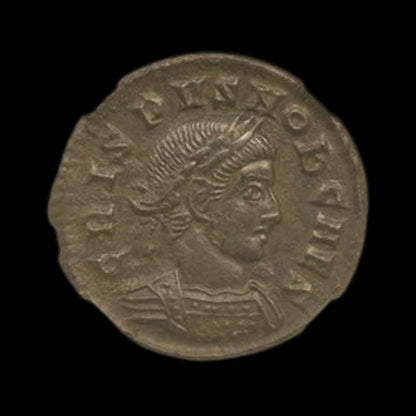 Ancient Roman Bronze Coin of Crispus (Roman Prince and Son of Constantine the Great) - Kinzer Coins