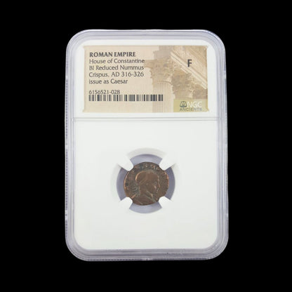 Ancient Roman Bronze Coin of Crispus (Roman Prince and Son of Constantine the Great) - Kinzer Coins
