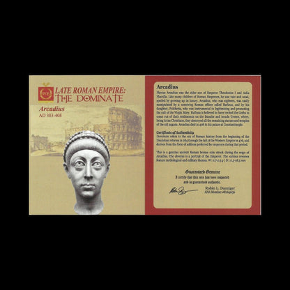 Ancient Roman Bronze Coin of Emperor Arcadius (Eastern Roman Emperor) - Kinzer Coins