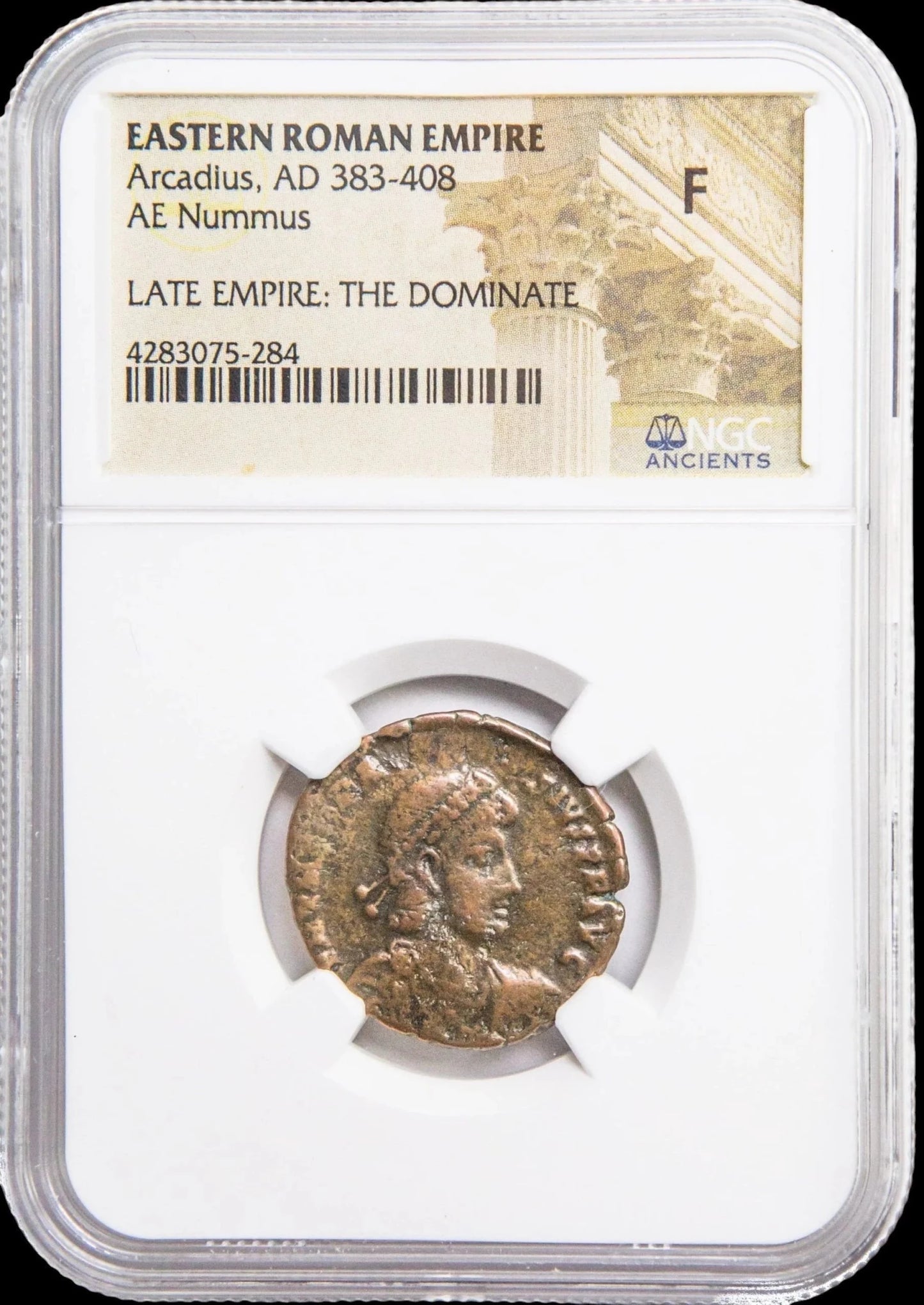 Ancient Roman Bronze Coin of Emperor Arcadius (Eastern Roman Emperor) - Kinzer Coins