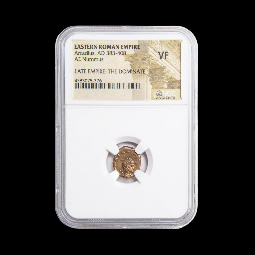 Ancient Roman Bronze Coin of Emperor Arcadius (Late Roman Empire) - Kinzer Coins