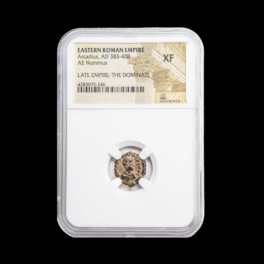 Ancient Roman Bronze Coin of Emperor Arcadius (Late Roman Empire) - Kinzer Coins