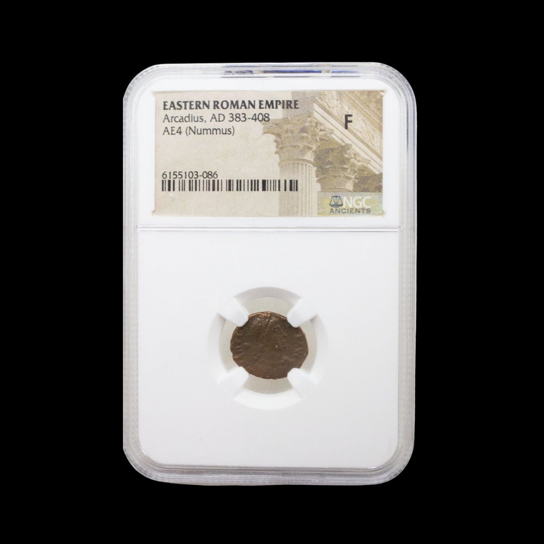 Ancient Roman Bronze Coin of Emperor Arcadius (Late Roman Empire) - Kinzer Coins