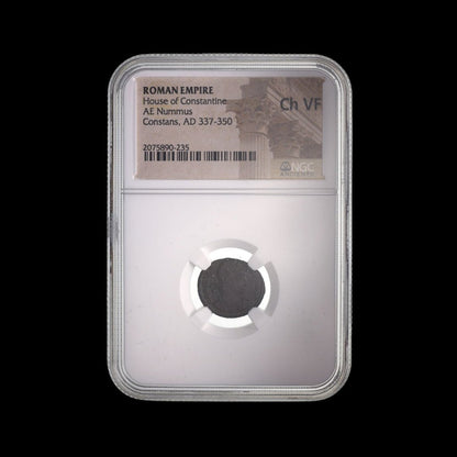 Ancient Roman Bronze Coin of Emperor Constans (c. AD 340, Son of Constantine the Great) - Kinzer Coins