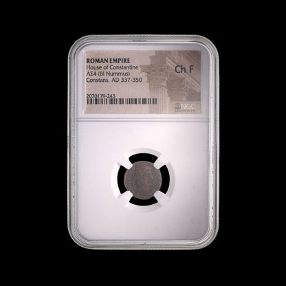 Ancient Roman Bronze Coin of Emperor Constans (c. AD 340, Son of Constantine the Great) - Kinzer Coins