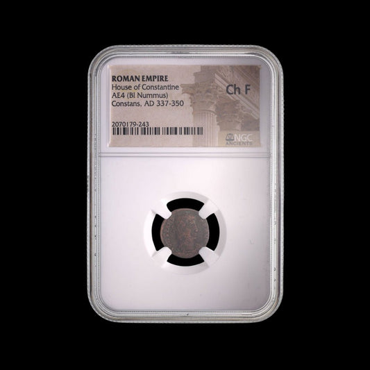 Ancient Roman Bronze Coin of Emperor Constans (c. AD 340, Son of Constantine the Great) - Kinzer Coins