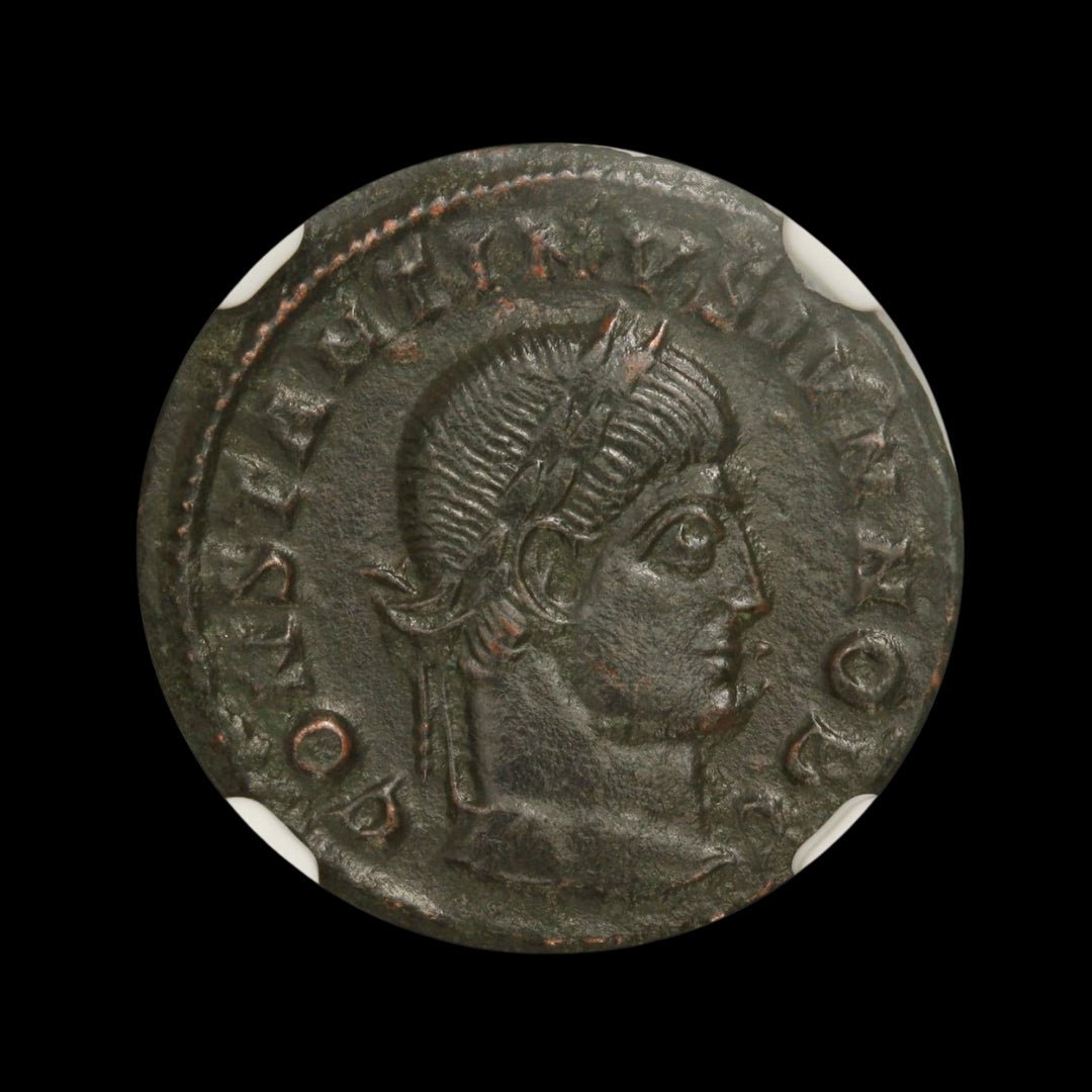 Ancient Roman Bronze Coin of Emperor Constantine II (c. AD 330, Son of Constantine the Great) - Kinzer Coins