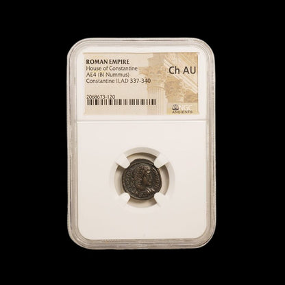 Ancient Roman Bronze Coin of Emperor Constantine II (c. AD 330, Son of Constantine the Great) - Kinzer Coins