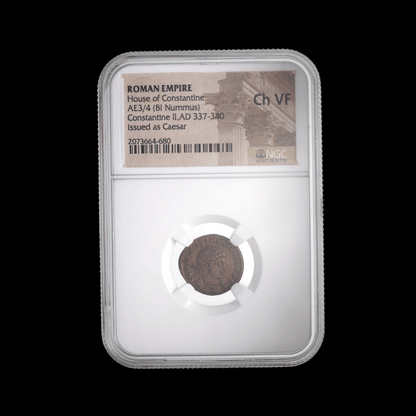 Ancient Roman Bronze Coin of Emperor Constantine II (c. AD 330, Son of Constantine the Great) - Kinzer Coins