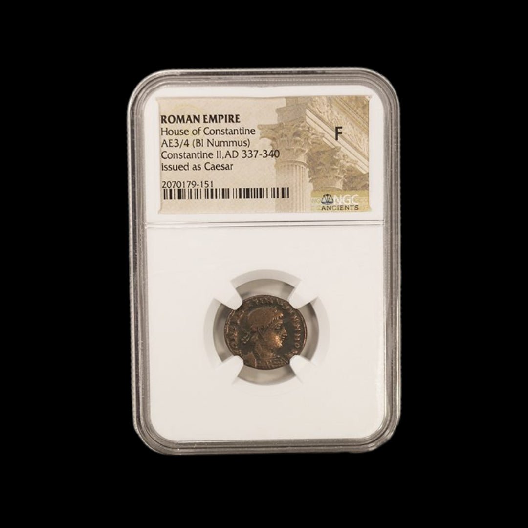 Ancient Roman Bronze Coin of Emperor Constantine II (c. AD 330, Son of Constantine the Great) - Kinzer Coins