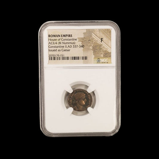 Ancient Roman Bronze Coin of Emperor Constantine II (c. AD 330, Son of Constantine the Great) - Kinzer Coins