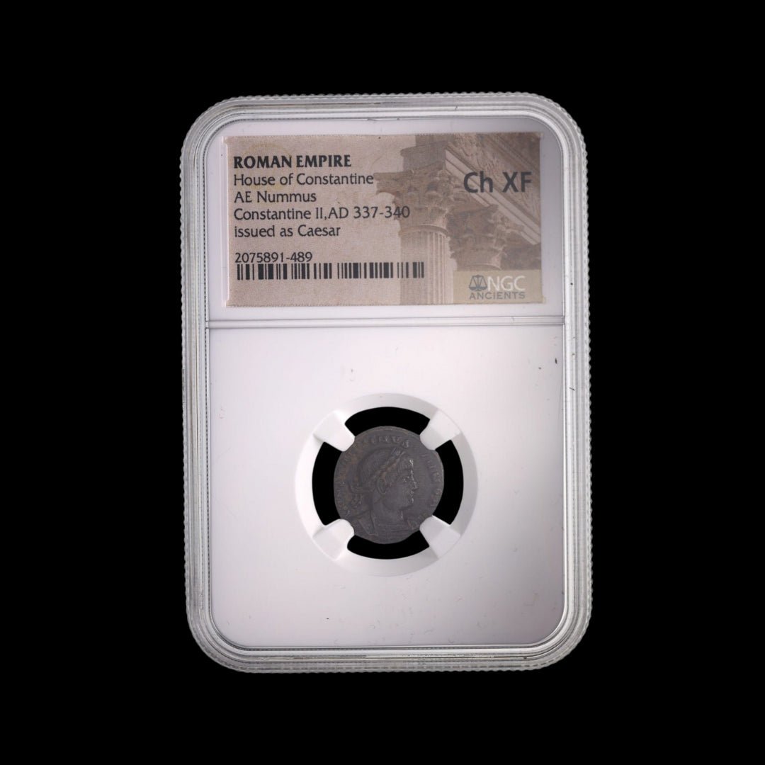 Ancient Roman Bronze Coin of Emperor Constantine II (c. AD 330, Son of Constantine the Great) - Kinzer Coins