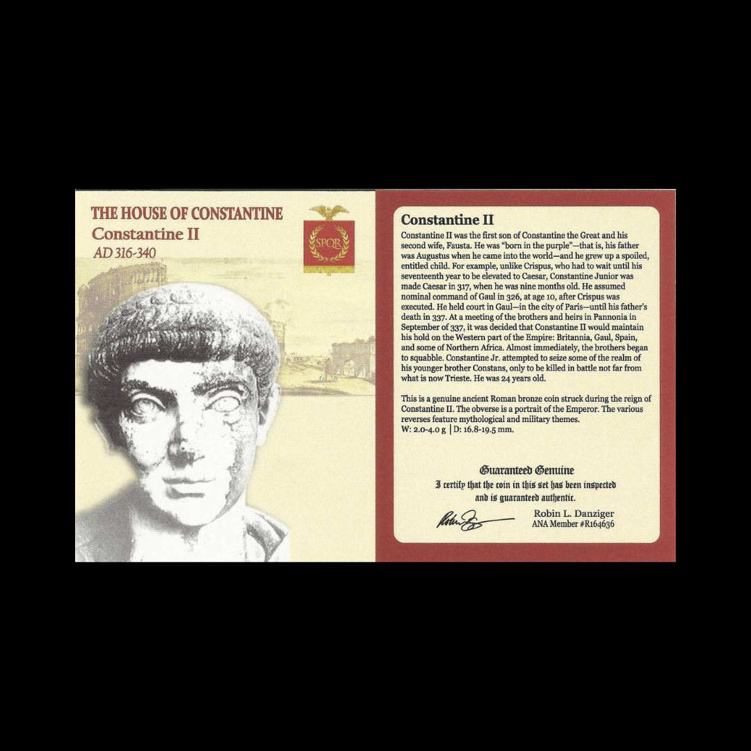 Ancient Roman Bronze Coin of Emperor Constantine II (c. AD 330, Son of Constantine the Great) - Kinzer Coins